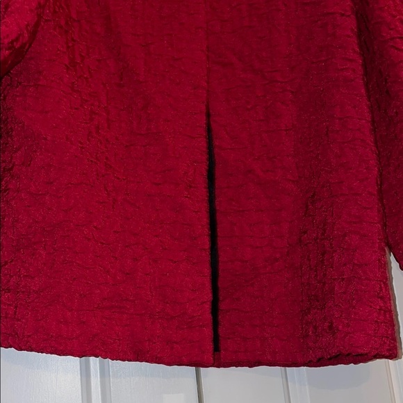 Chico's Red Blazer with Textured Fabric and Relaxed Fit - Picture 5 of 9
